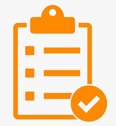 survey icon orange